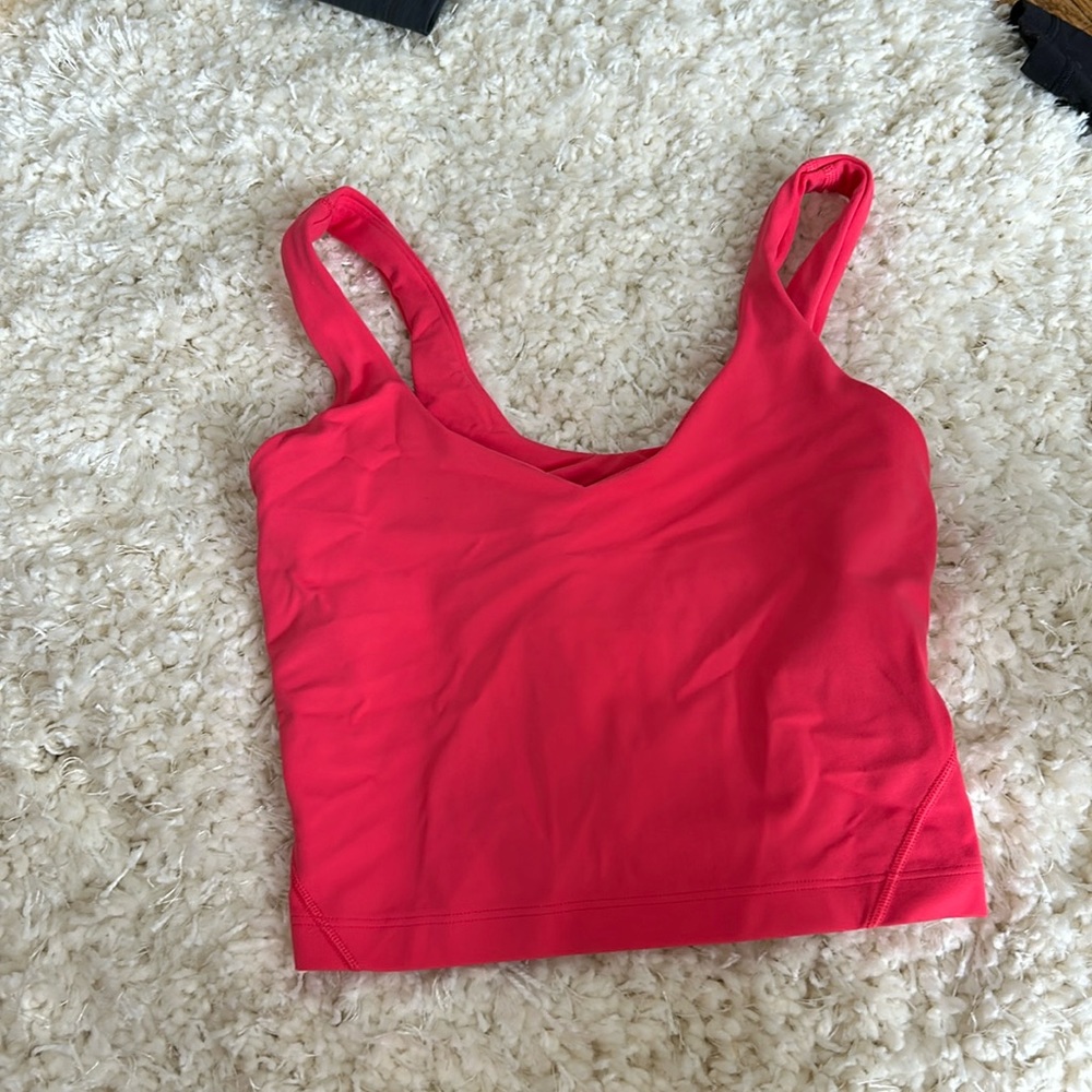 Hot pink lululemon align tank size 2